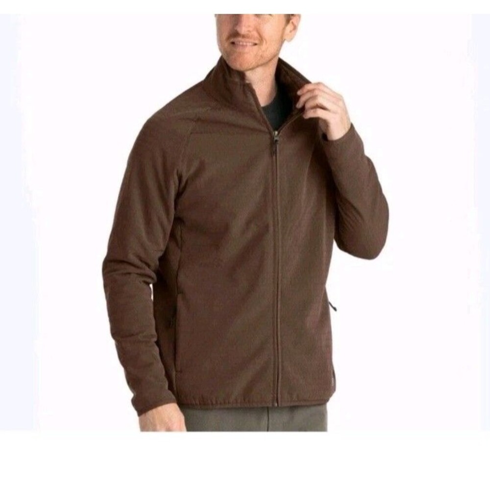 Free Fly Mens Gridback Fleece Jacket XL Brown Weather Resistant Performance Gear